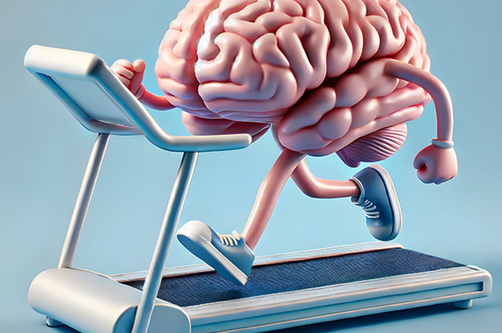 Running brain on treadmill